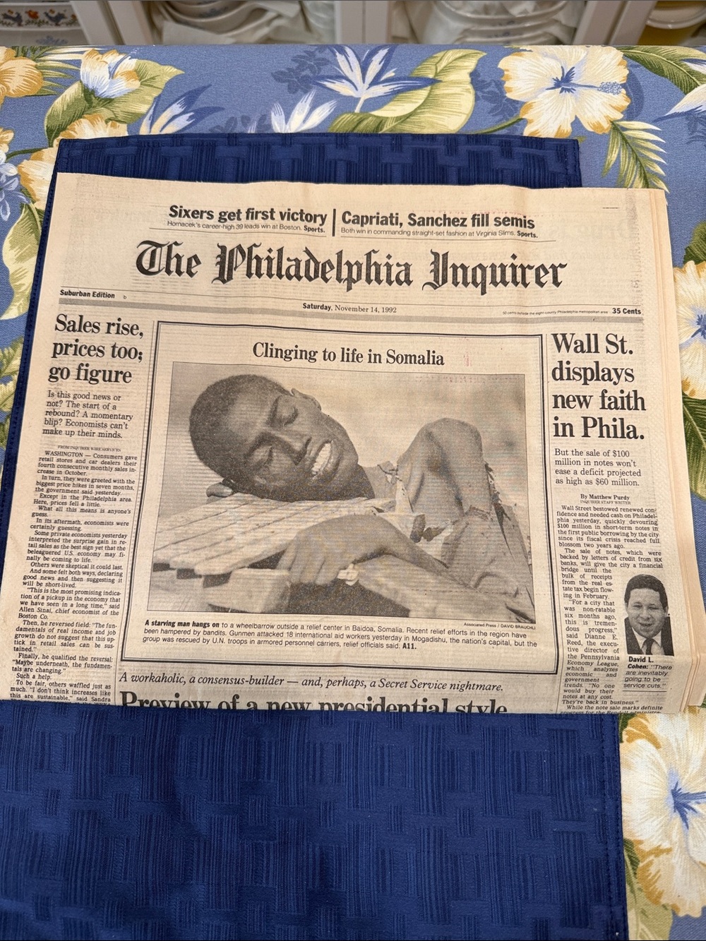 Vintage Newspaper Philadelphia Inquirer